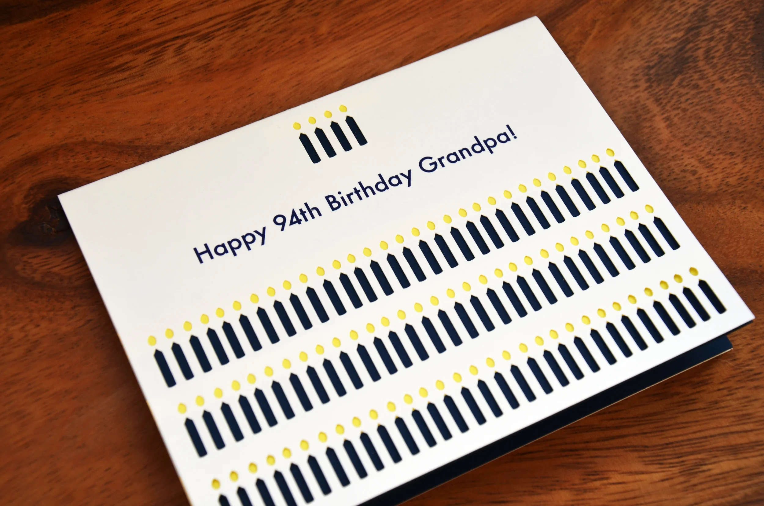 custom birthday candle card