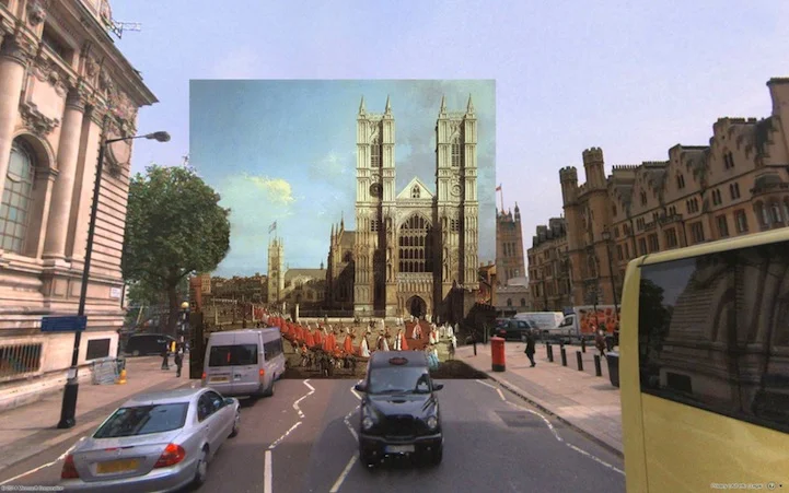 Westminster Abbey with a Procession of Knights of the Bath (1749) by Canaletto