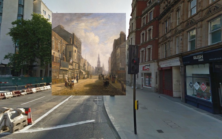 The Strand Looking East from Exeter Exchange (1822) by Artist Unknown