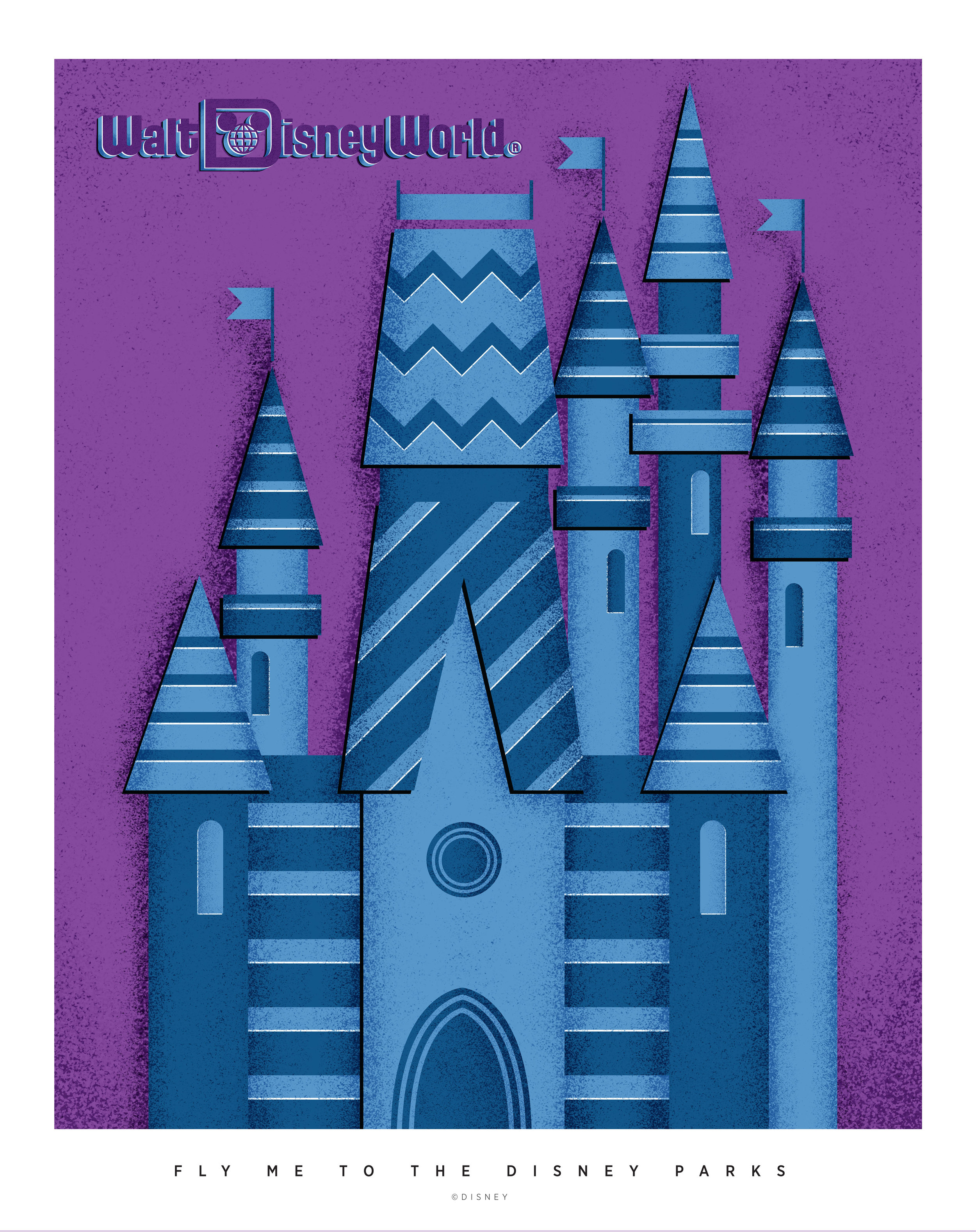 Walt Disney World travel poster (click to enlarge)