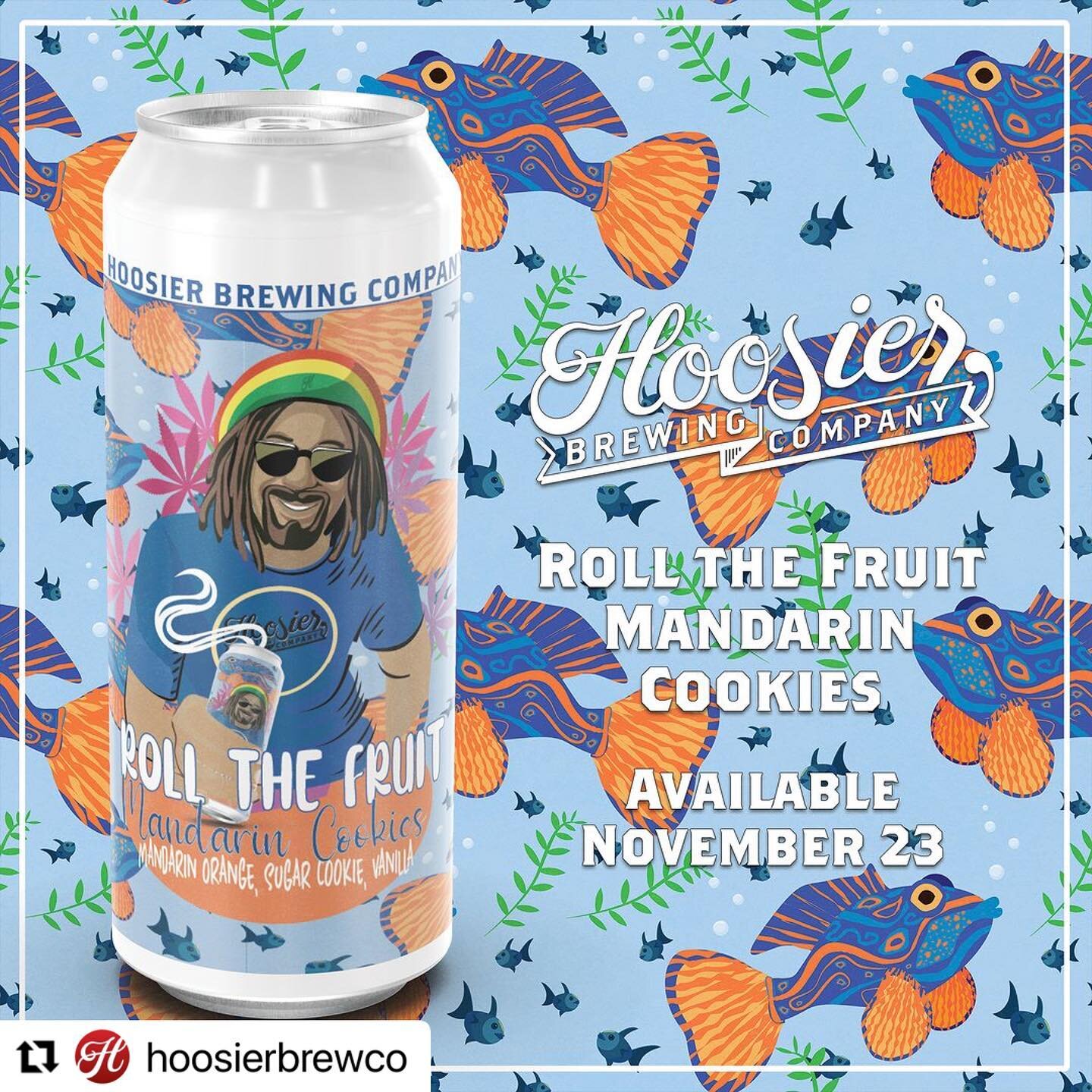 JUST ARRIVED!!!! @hoosierbrewco👇👇👇
🤯💣💥
1.) 🍊🍪🍦ROLL THE FRUIT - MANDARIN COOKIES 🍦🍪🍊: WE loaded this bad boy up with tons of Mandarin orange puree, kiwi, sweet orange, and a sugar cookie treatment! This one is solid... and super unique! 
2