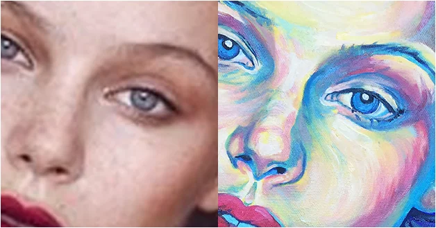 Original - Blurry photograph /stylised oil painting