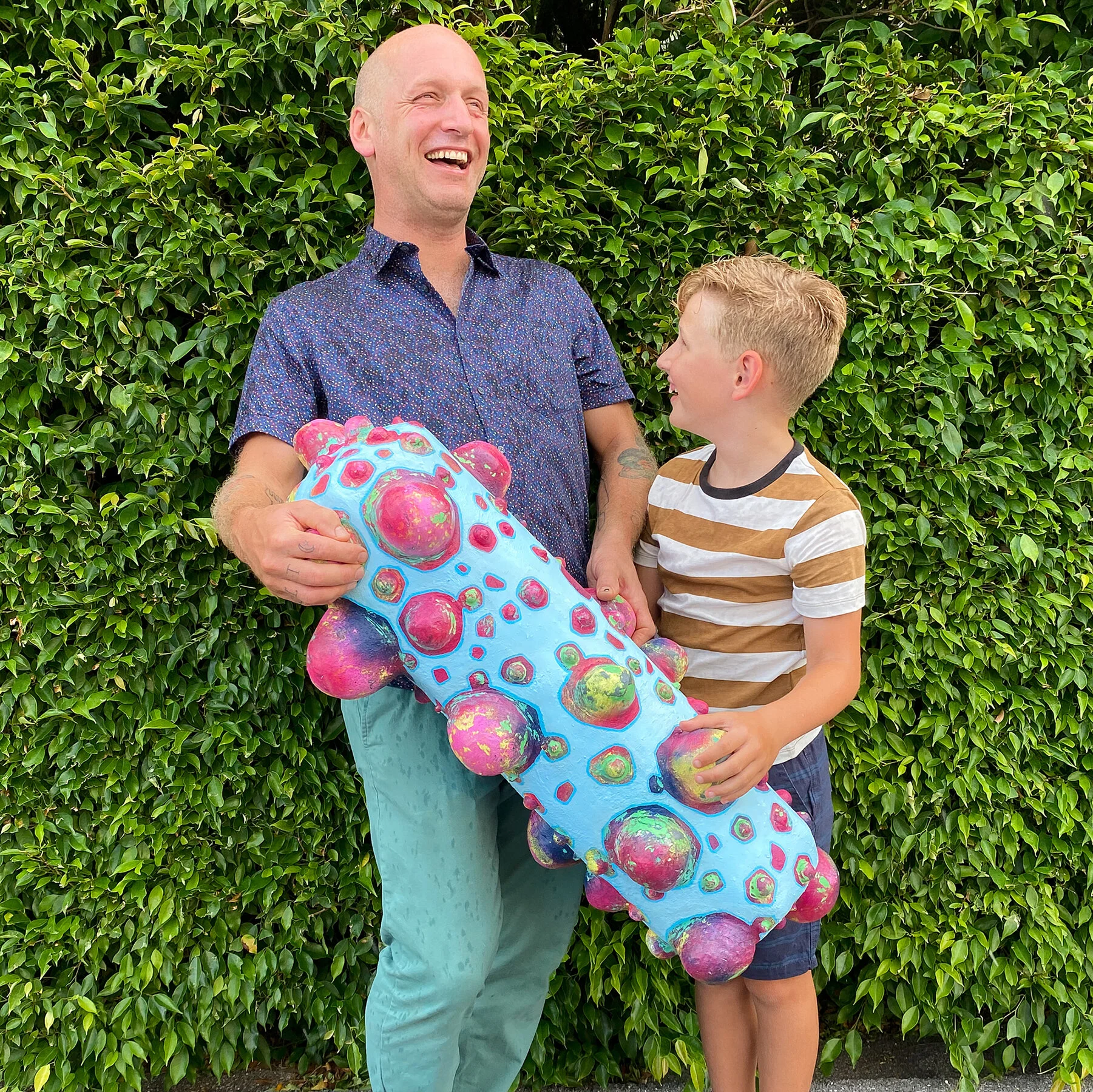 Cosmic Emotional Support Pickle (in use)