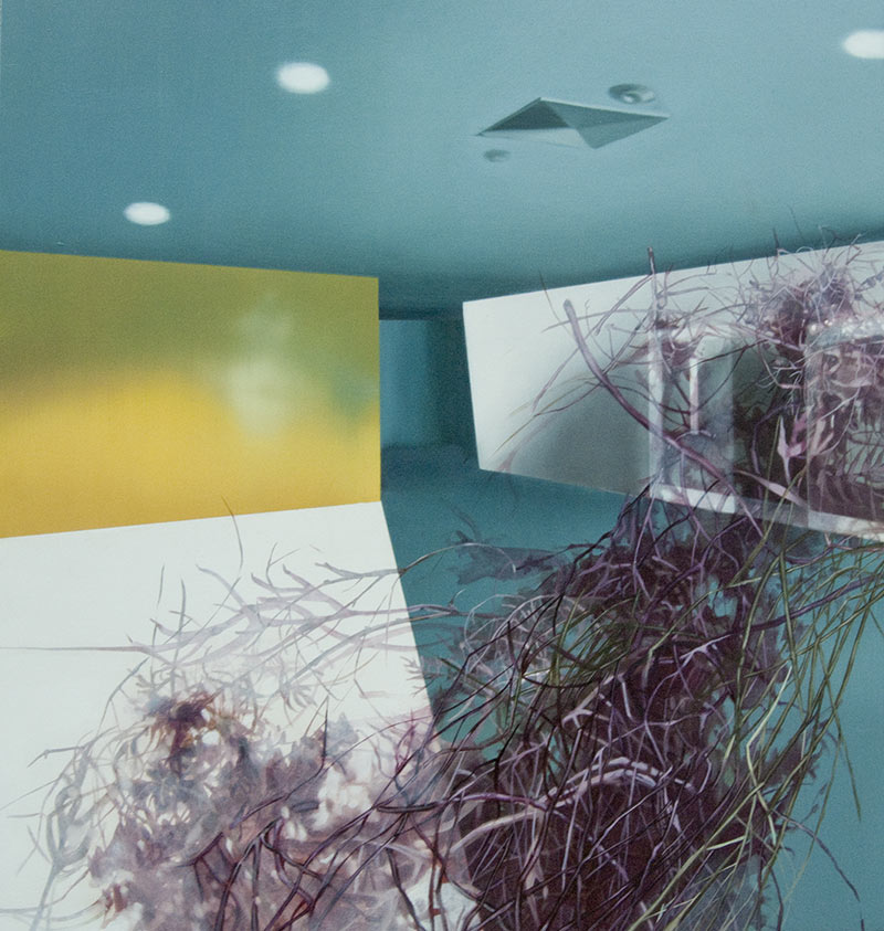 Overprocessed 2 (detail) , oil on plywood panel, 450mm x 500mm, 2012