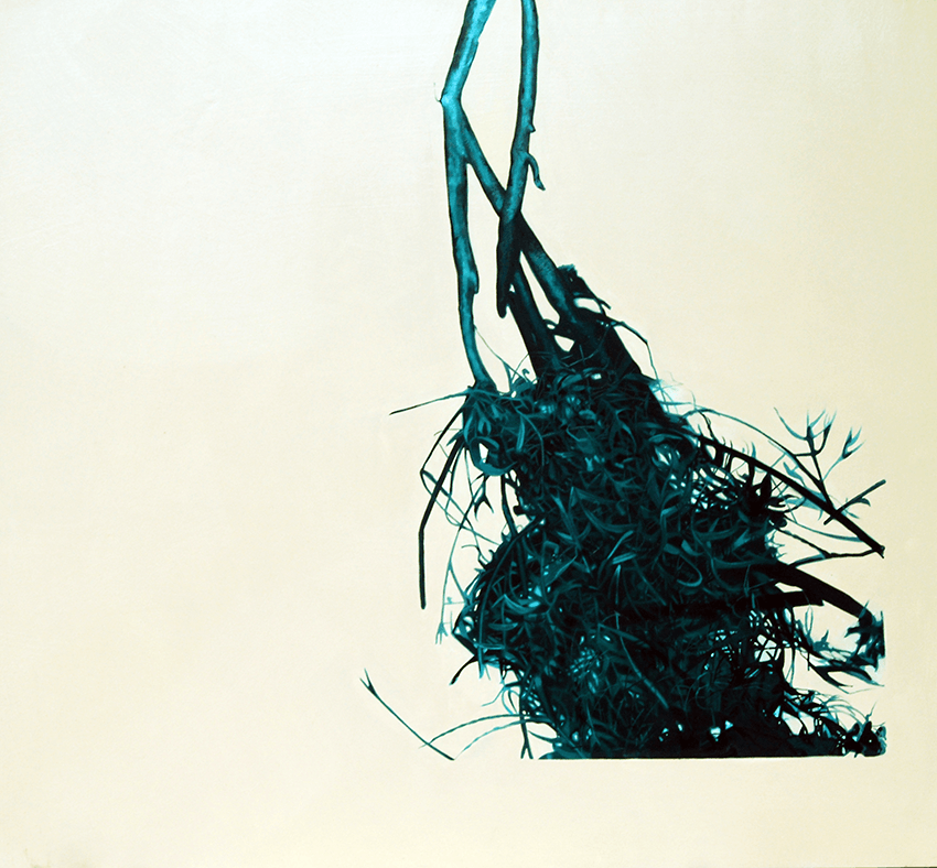 Overprocessed , oil on plywood panel, 2012