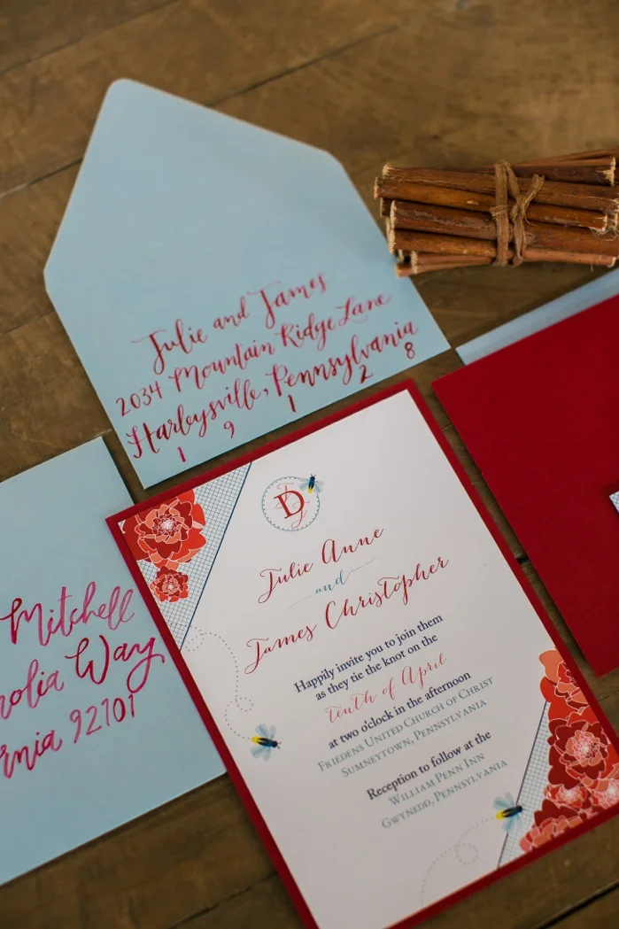 invitations: tootsie & marie // calligraphy: hello, bird. // photo courtesy of isabel march photography