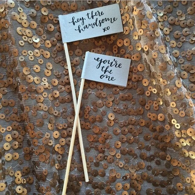 sneak peek of details of #14daysofsweethearts table by hello, bird. // photo courtesy of maggpie vintage rentals