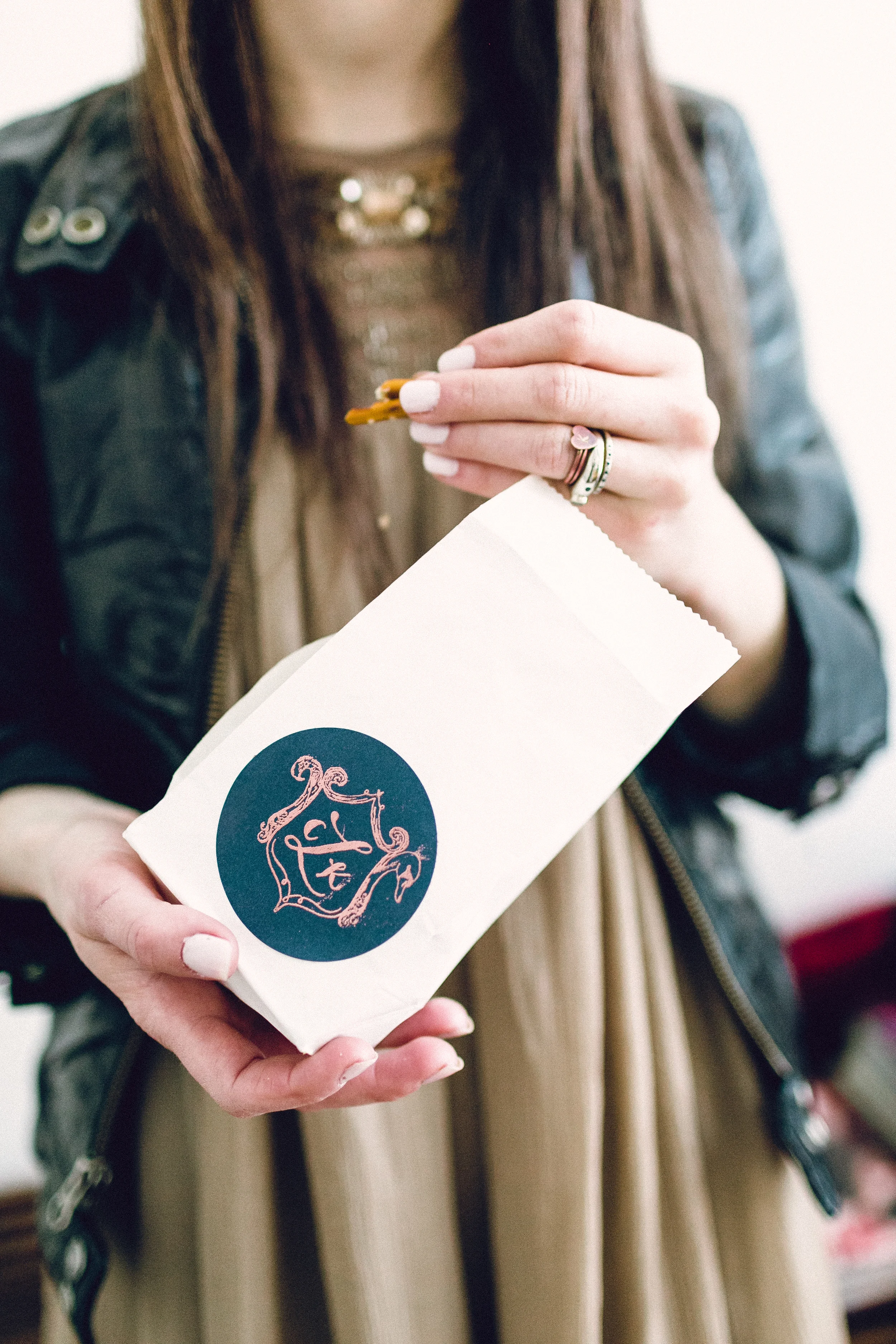 hello bird custom monogram stamp on sticker // photo by danfredo photos + films
