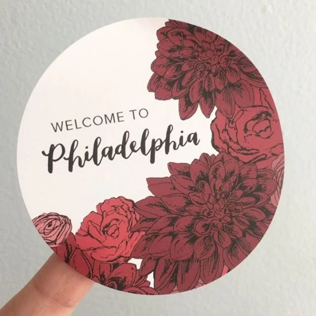  custom illustrations and welcome stickers by hello, bird. // stickers for welcome boxes or welcome bags 