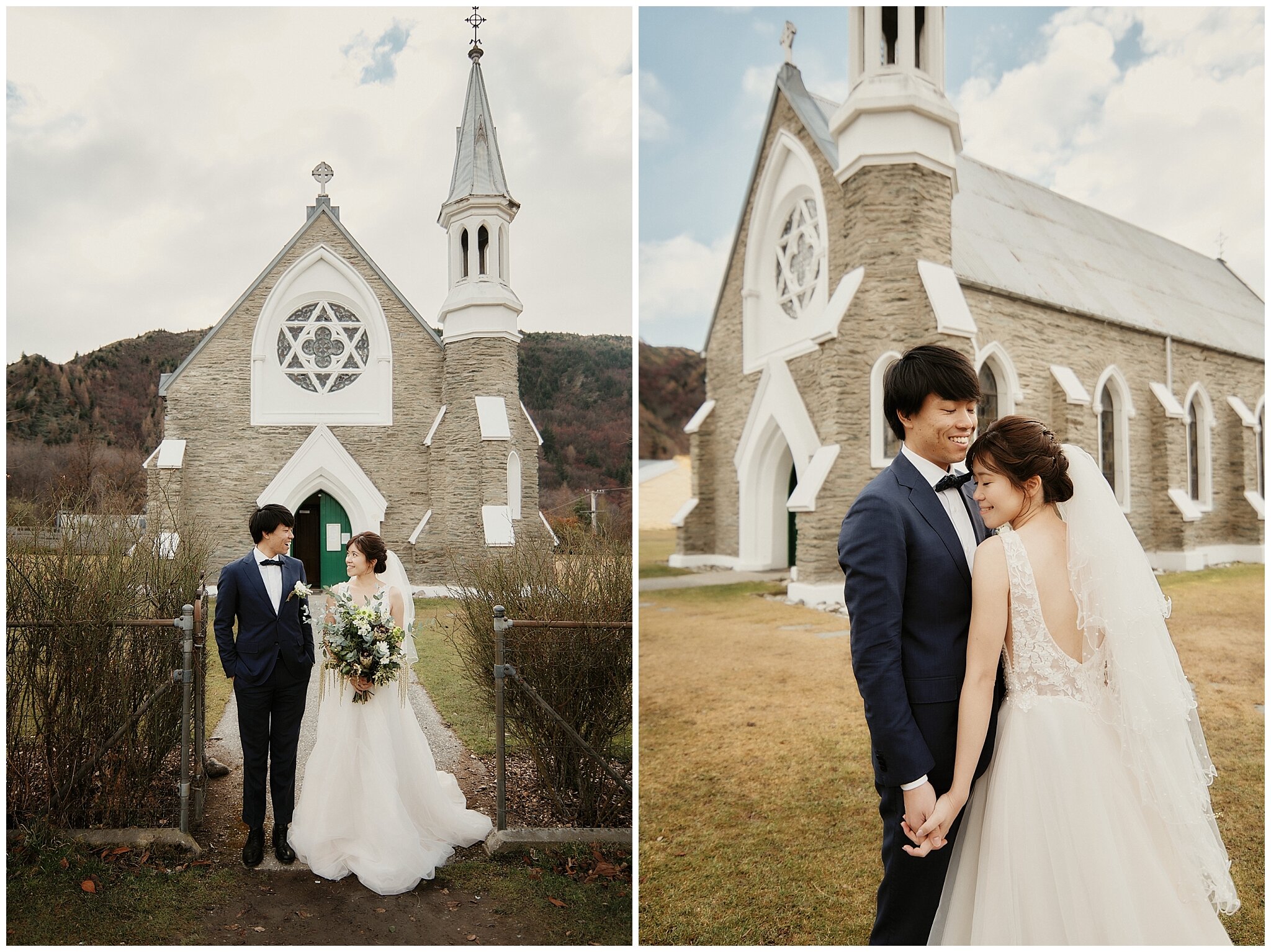 Arrowtown St Paul’s Church Wedding Prewedding Photographer ニュージーランド ウェディング 前撮り フォトグラファー クイーンズタウン テカポ