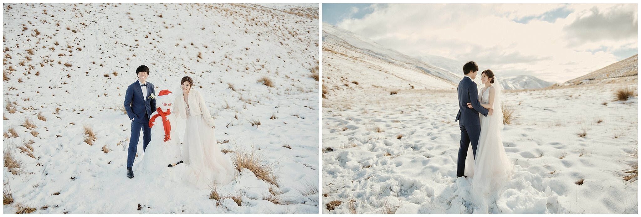 Queenstown Prewedding Winter Wedding ニュージーランド ウェディング 前撮り フォトグラファー クイーンズタウン テカポ