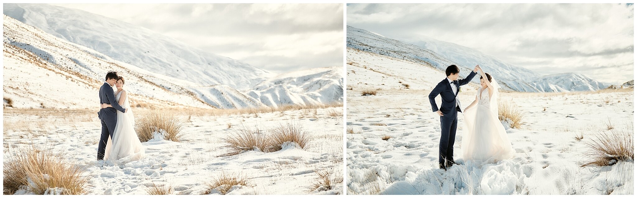 Queenstown Prewedding Winter Wedding ニュージーランド ウェディング 前撮り フォトグラファー クイーンズタウン テカポ