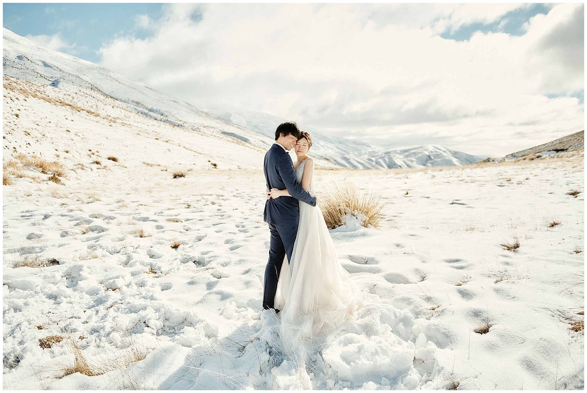 Queenstown Prewedding Winter Wedding ニュージーランド ウェディング 前撮り フォトグラファー クイーンズタウン テカポ