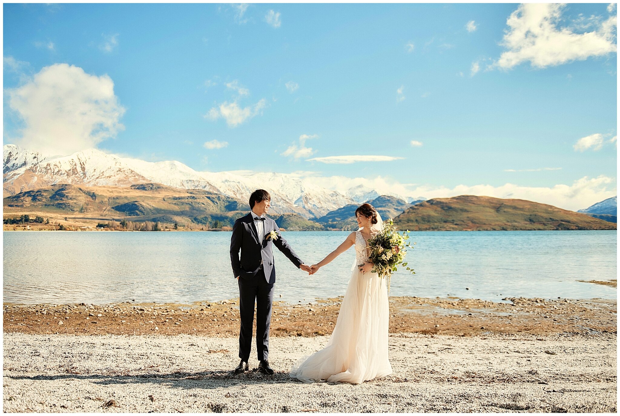 Queenstown Wanaka Prewedding Winter Wedding ニュージーランド ウェディング 前撮り フォトグラファー クイーンズタウン テカポ