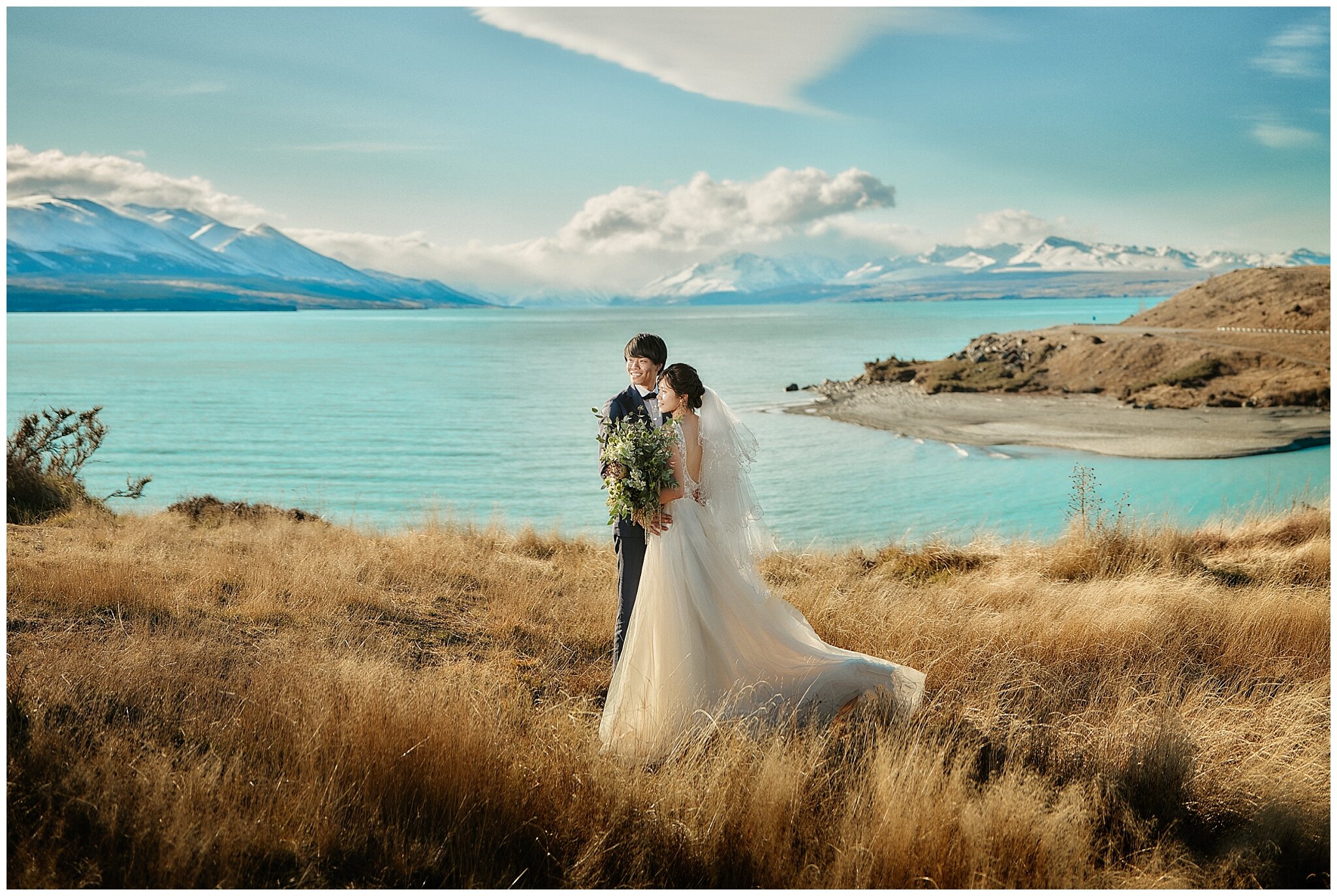Queenstown Tekapo Prewedding Winter Wedding ニュージーランド ウェディング 前撮り フォトグラファー クイーンズタウン テカポ