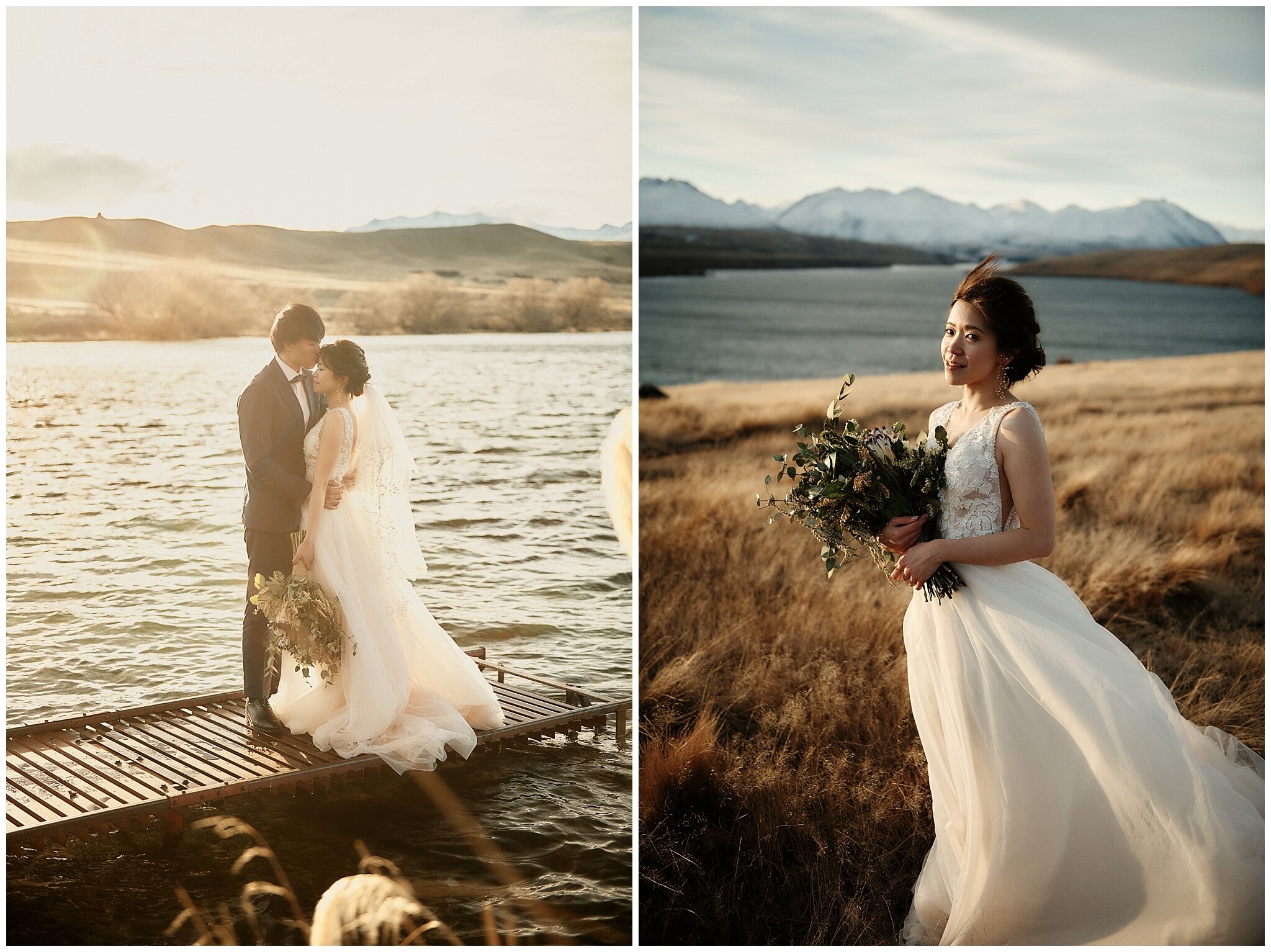 Queenstown Tekapo Prewedding Winter Wedding ニュージーランド ウェディング 前撮り フォトグラファー クイーンズタウン テカポ
