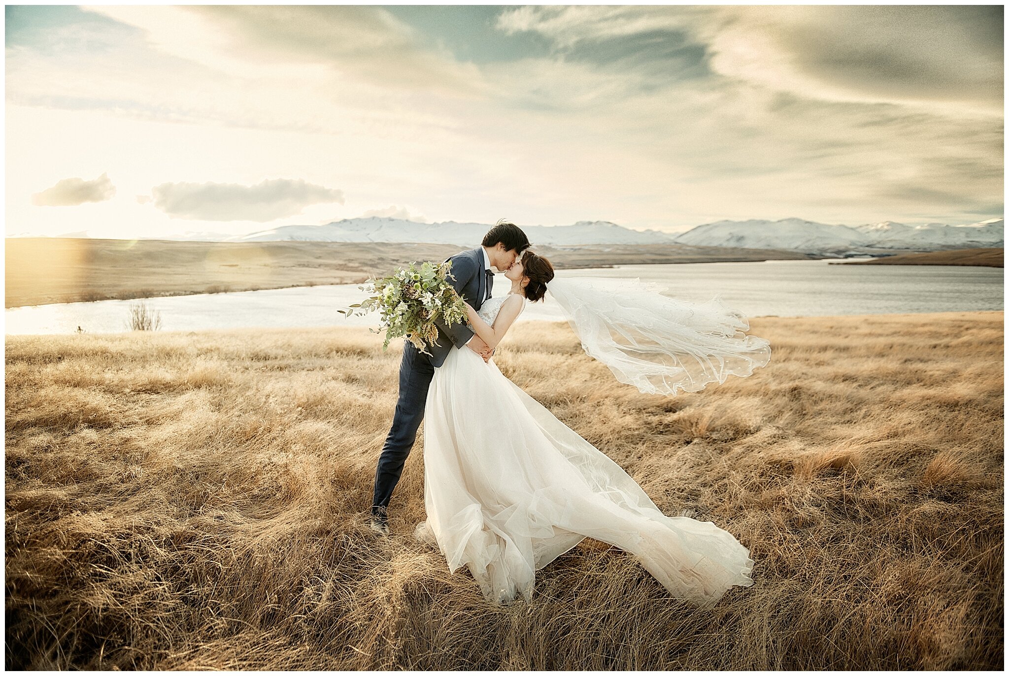Queenstown Tekapo Prewedding Winter Wedding ニュージーランド ウェディング 前撮り フォトグラファー クイーンズタウン テカポ