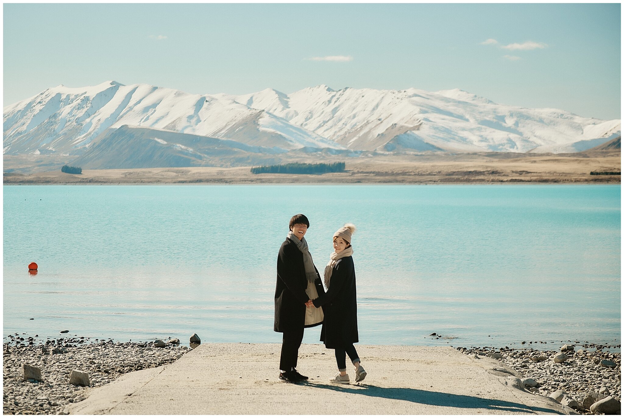 Lake Tekapo New Zealand Wedding Engagement Shoot