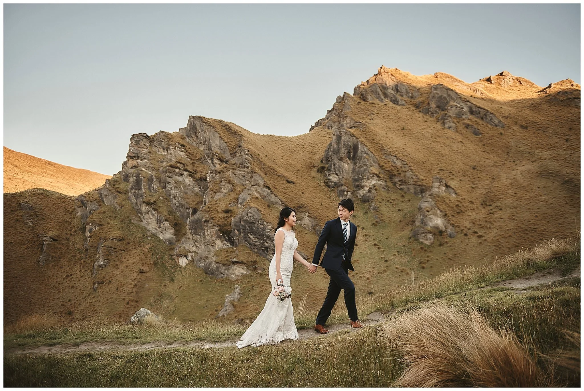 New Zealand South Island Pre-Wedding Shoot in Queenstown - Coronet Peak