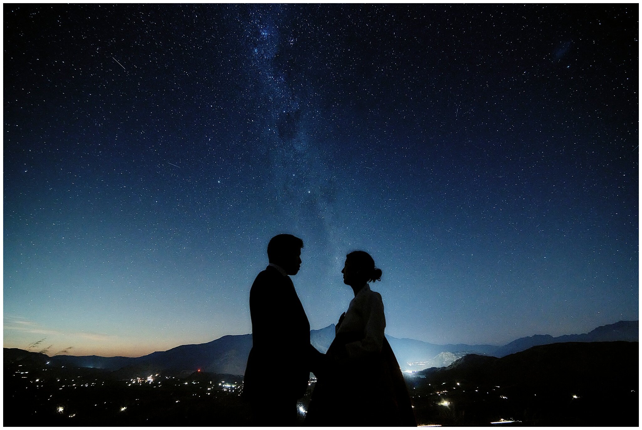 New Zealand South Island Queenstown Starry Night Milkyway Galaxy Pre-Wedding Shoot Photographer 뉴질랜드 퀸즈타운 헬리콥터 웨딩 스냅 사진 포토 그래퍼 (Copy)