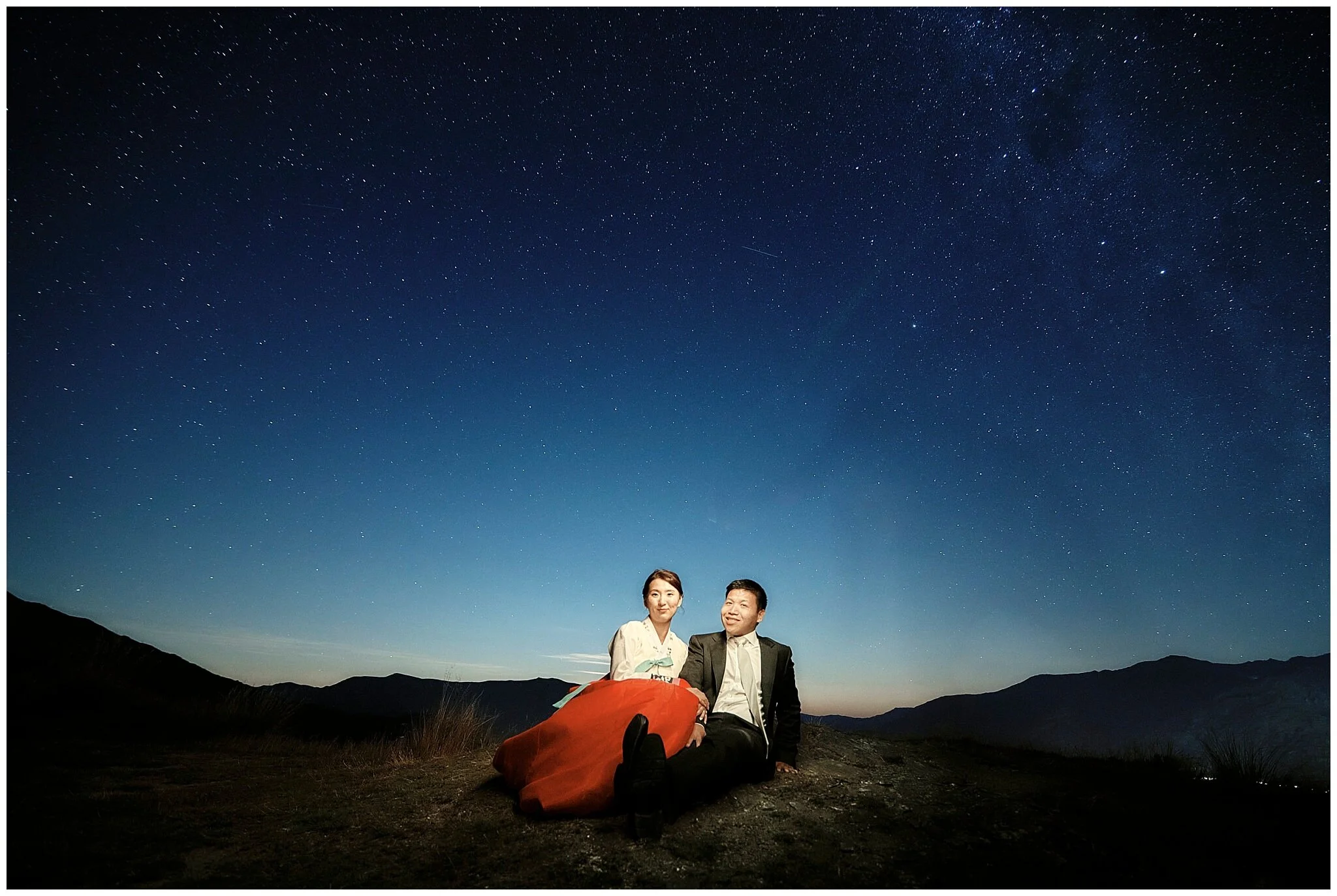New Zealand South Island Queenstown Starry Night Milkyway Galaxy Pre-Wedding Shoot Photographer 뉴질랜드 퀸즈타운 헬리콥터 웨딩 스냅 사진 포토 그래퍼 (Copy)