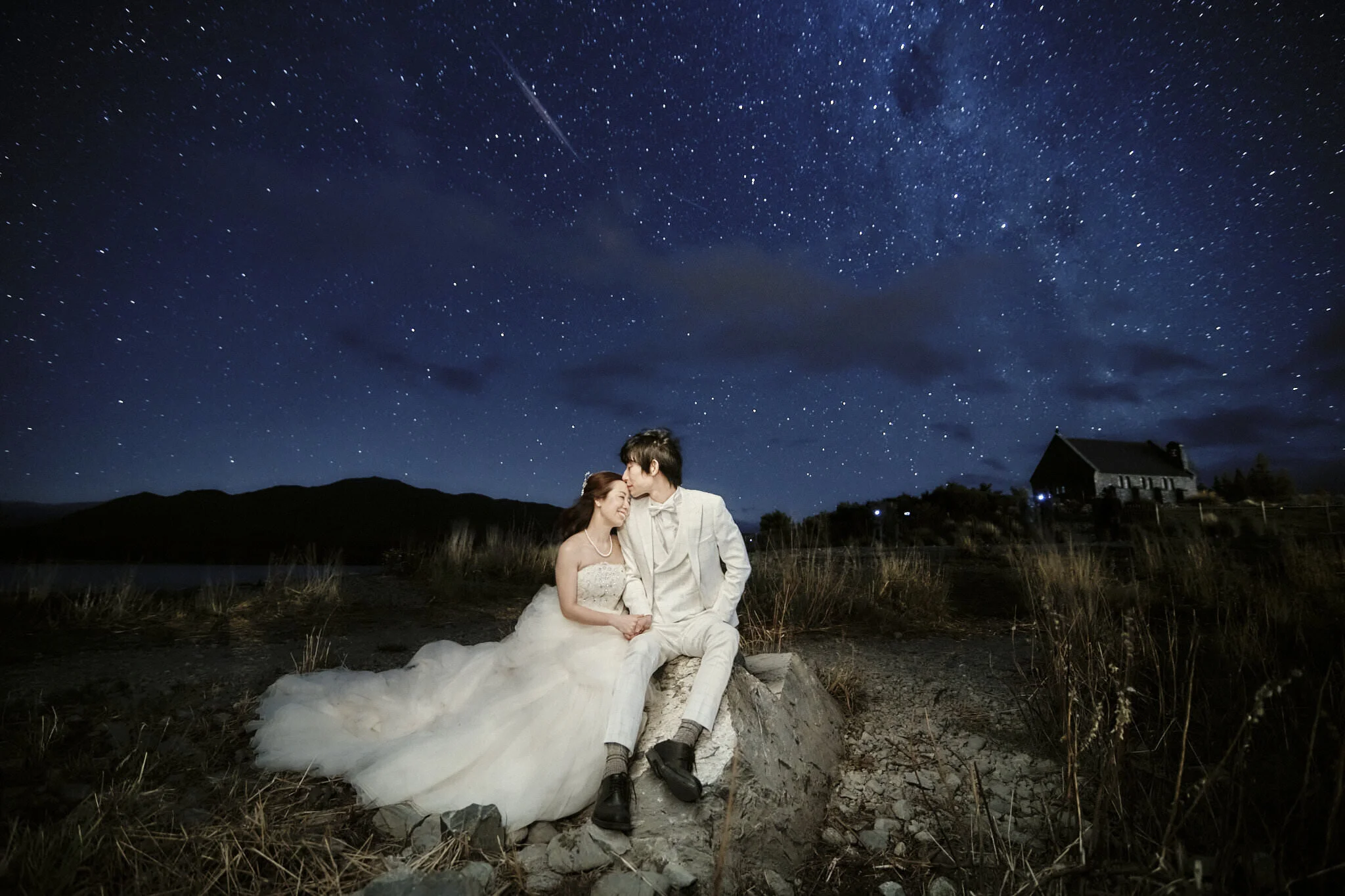 長野　星空　ウェディング　ポートレート