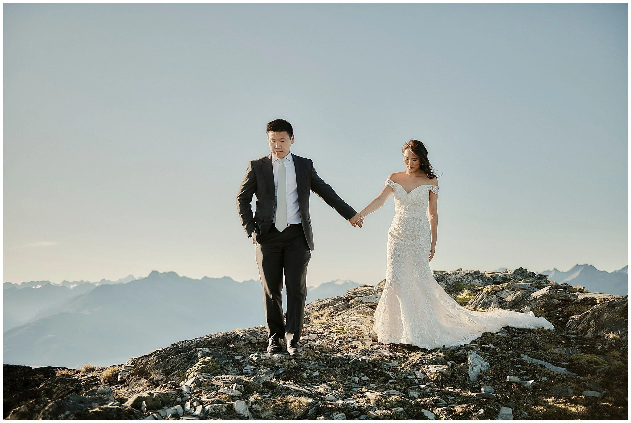 Heli-Wedding in Queenstown, New Zealand | Helicopter Wedding, Destination Wedding, Elopement Wedding, Mountain Weddings, Mt Crichton, Mt Creighton
