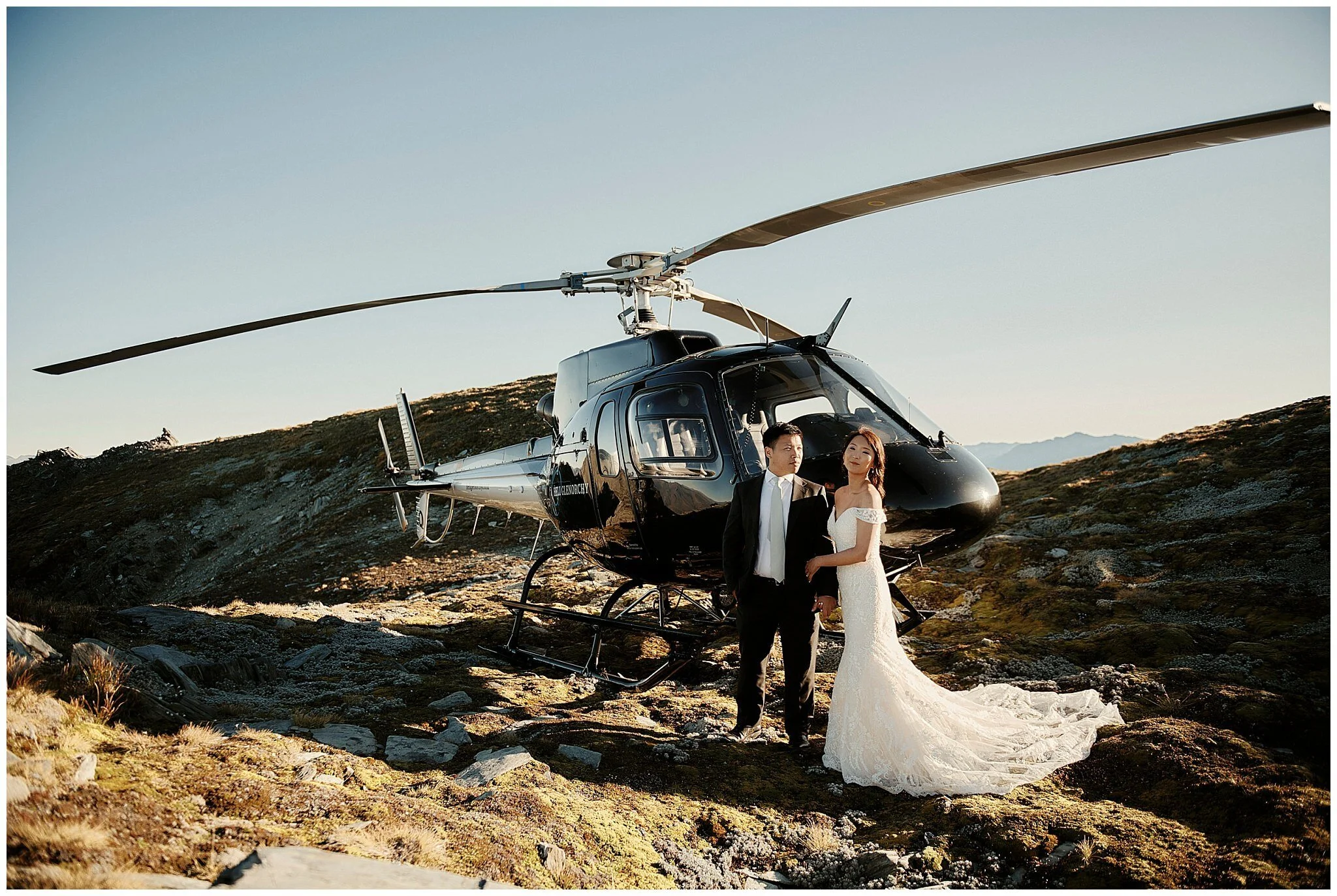 Heli-Wedding in Queenstown, New Zealand | Helicopter Wedding, Destination Wedding, Elopement Wedding, Mountain Weddings, Mt Crichton, Mt Creighton