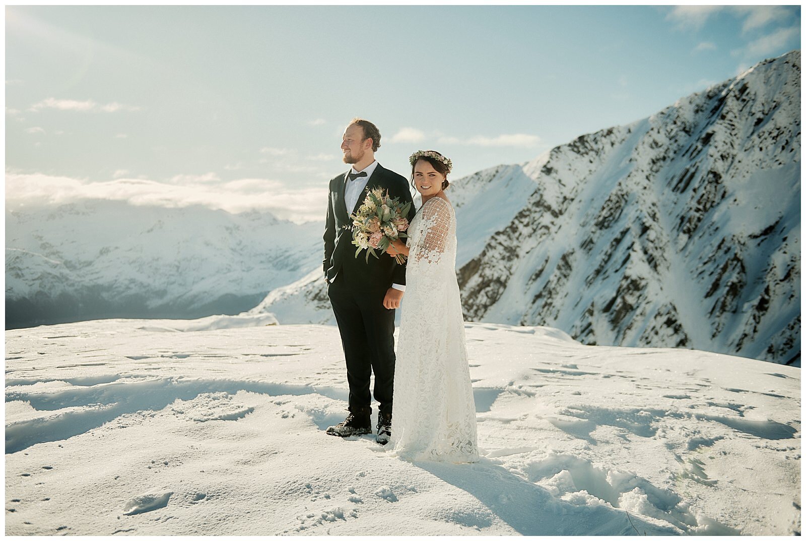 Queenstown Heli Wedding Elopement at Lake Lochnagar