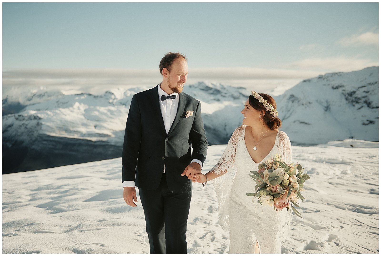 Queenstown Heli Wedding Elopement at Lake Lochnagar