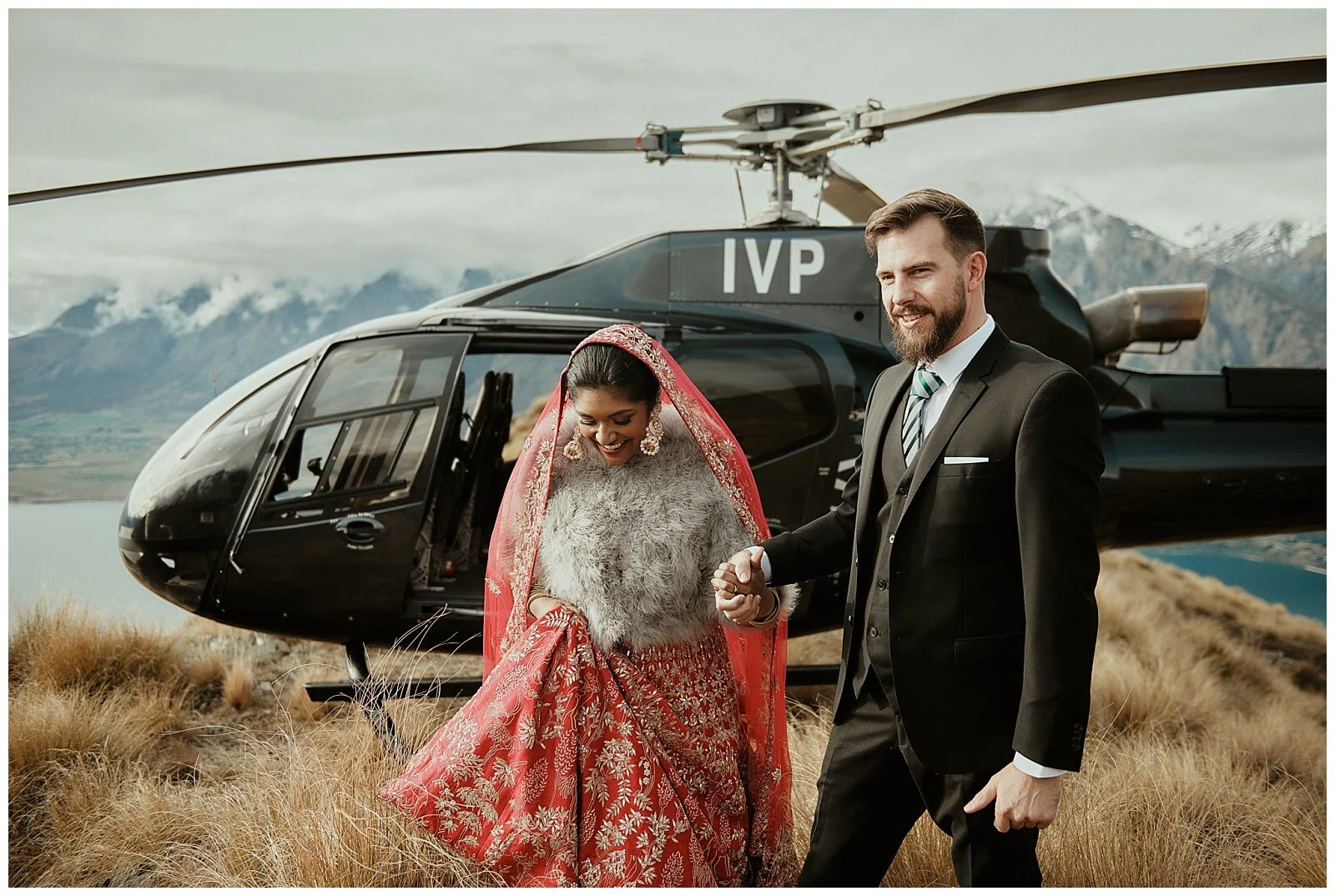 Queenstown Heli Photoshoot and Elopement Wedding at Kamana Lakehouse. Beautiful Sikh Indian Wedding Ceremony followed by a Civil Wedding Ceremony on the Sunshine Terrace.