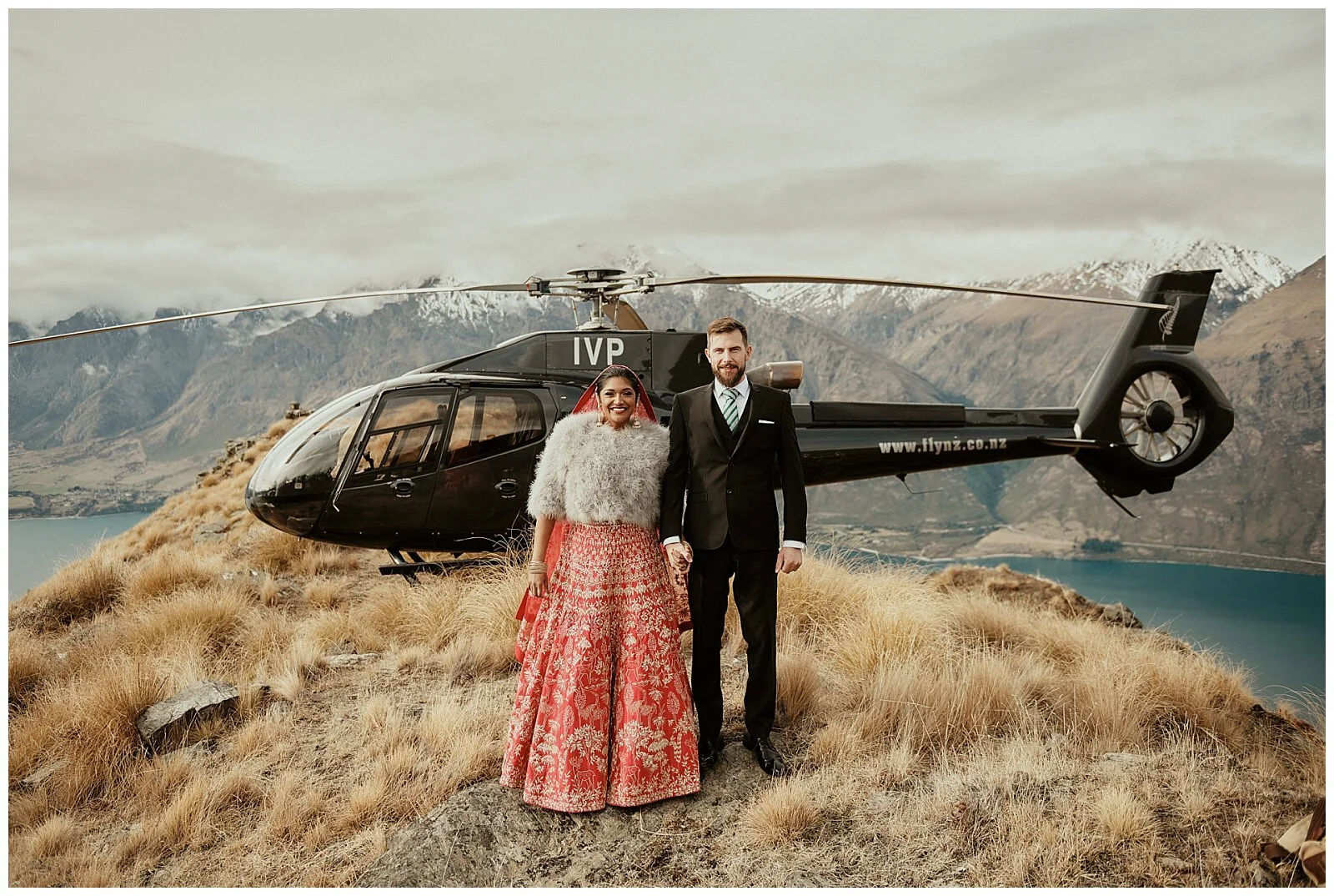 Queenstown Heli Photoshoot and Elopement Wedding at Kamana Lakehouse. Beautiful Sikh Indian Wedding Ceremony followed by a Civil Wedding Ceremony on the Sunshine Terrace.