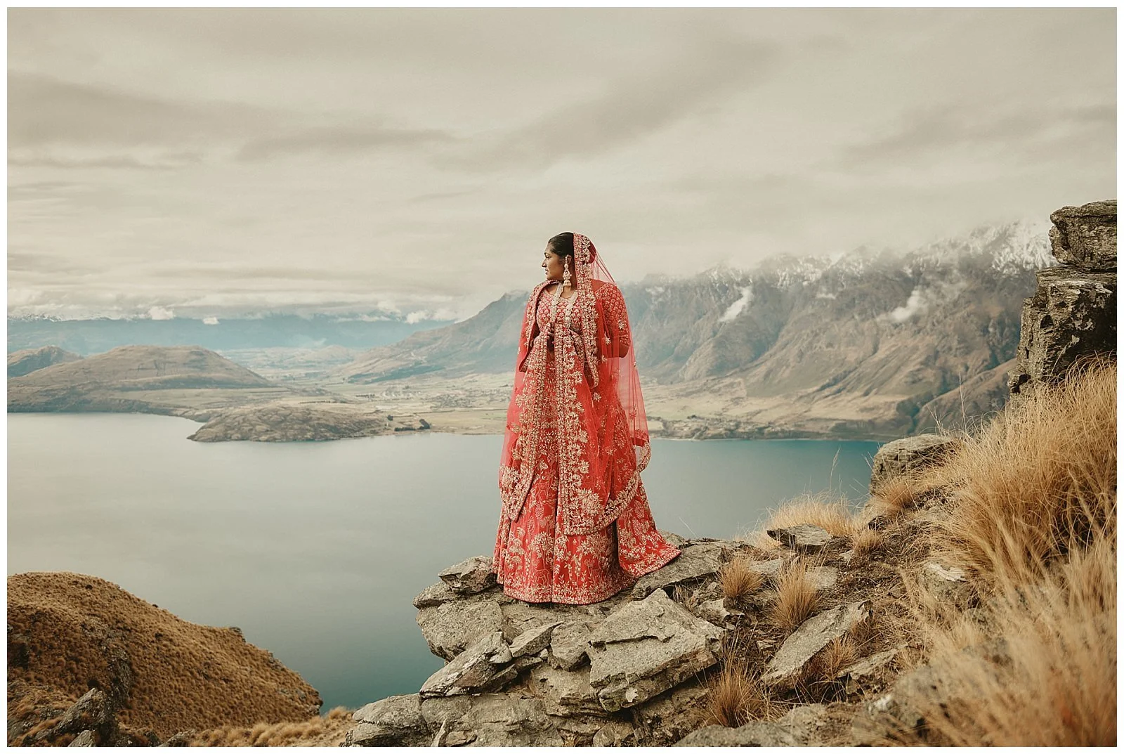 Queenstown Heli Photoshoot and Elopement Wedding at Kamana Lakehouse. Beautiful Sikh Indian Wedding Ceremony followed by a Civil Wedding Ceremony on the Sunshine Terrace.