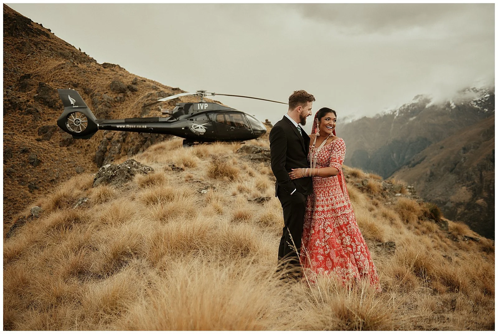 Queenstown Heli Photoshoot and Elopement Wedding at Kamana Lakehouse. Beautiful Sikh Indian Wedding Ceremony followed by a Civil Wedding Ceremony on the Sunshine Terrace.