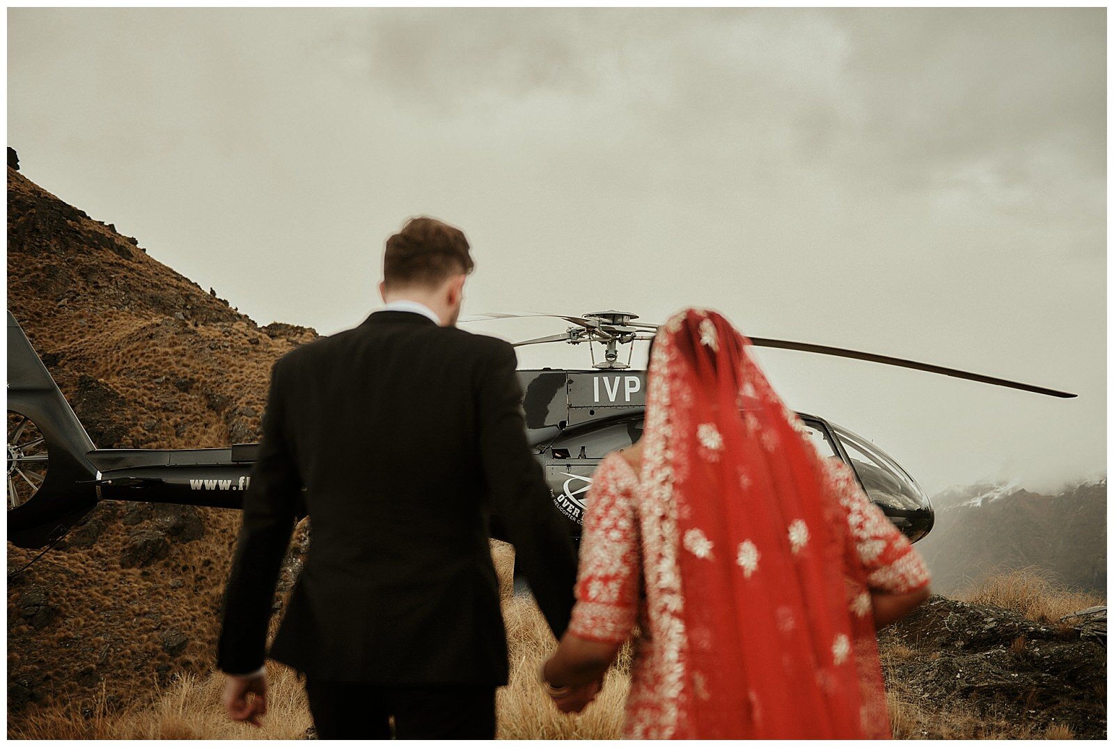 Queenstown Heli Photoshoot and Elopement Wedding at Kamana Lakehouse. Beautiful Sikh Indian Wedding Ceremony followed by a Civil Wedding Ceremony on the Sunshine Terrace.