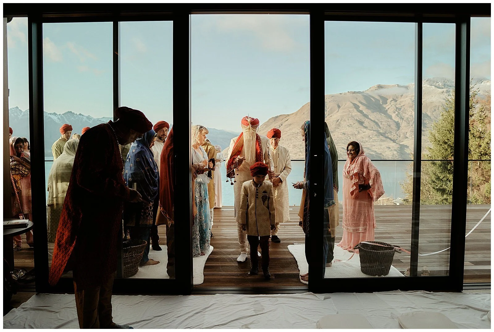 Queenstown Heli Photoshoot and Elopement Wedding at Kamana Lakehouse. Beautiful Sikh Indian Wedding Ceremony followed by a Civil Wedding Ceremony on the Sunshine Terrace.