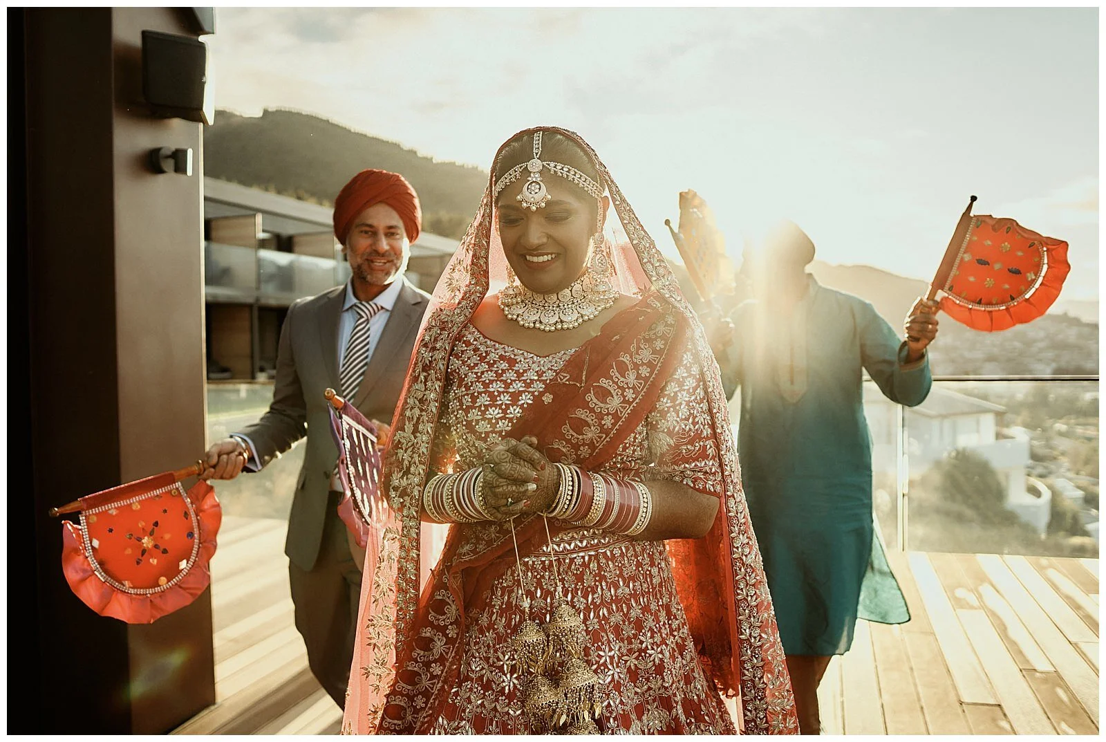 Queenstown Heli Photoshoot and Elopement Wedding at Kamana Lakehouse. Beautiful Sikh Indian Wedding Ceremony followed by a Civil Wedding Ceremony on the Sunshine Terrace.