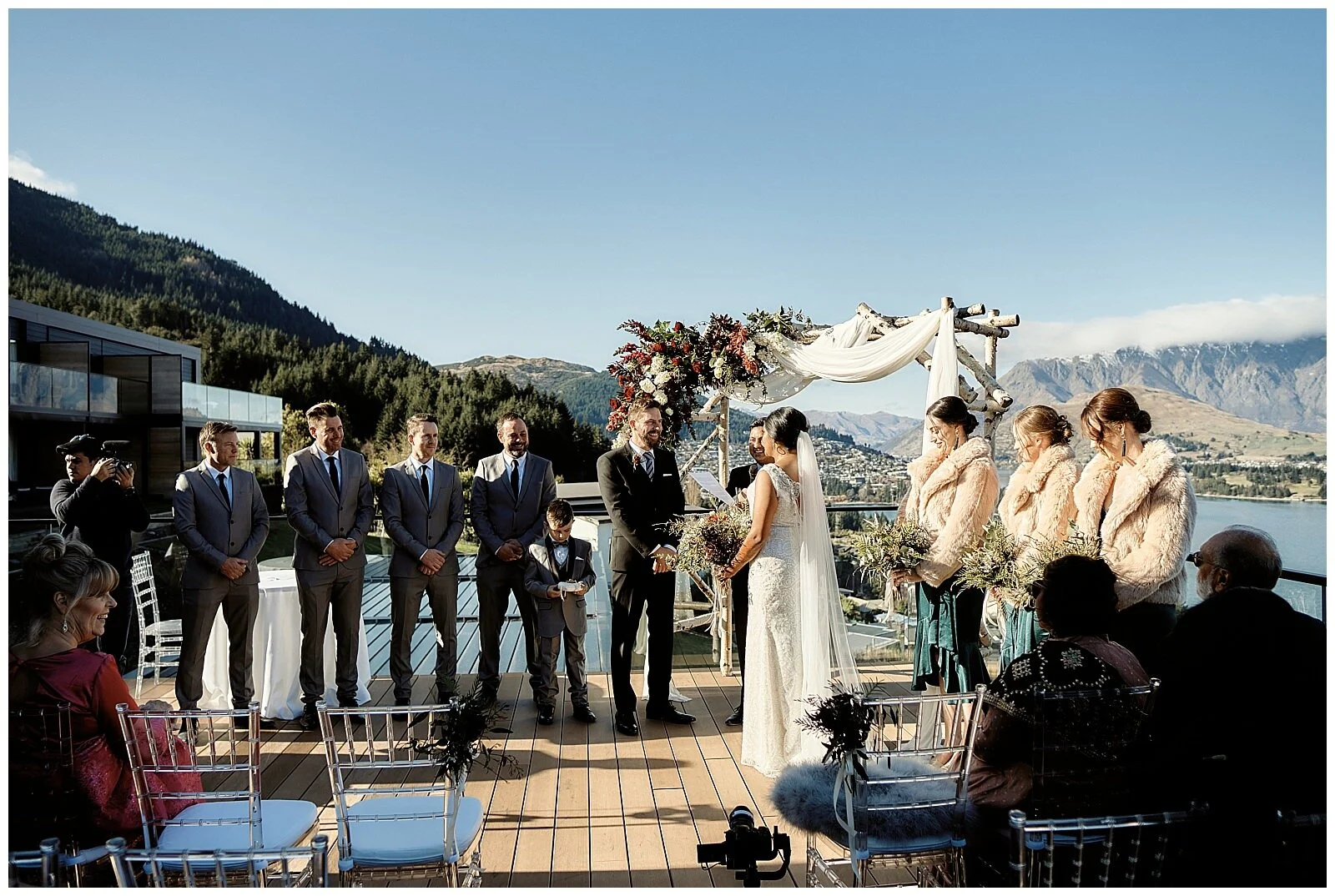 Queenstown Heli Photoshoot and Elopement Wedding at Kamana Lakehouse. Beautiful Sikh Indian Wedding Ceremony followed by a Civil Wedding Ceremony on the Sunshine Terrace.