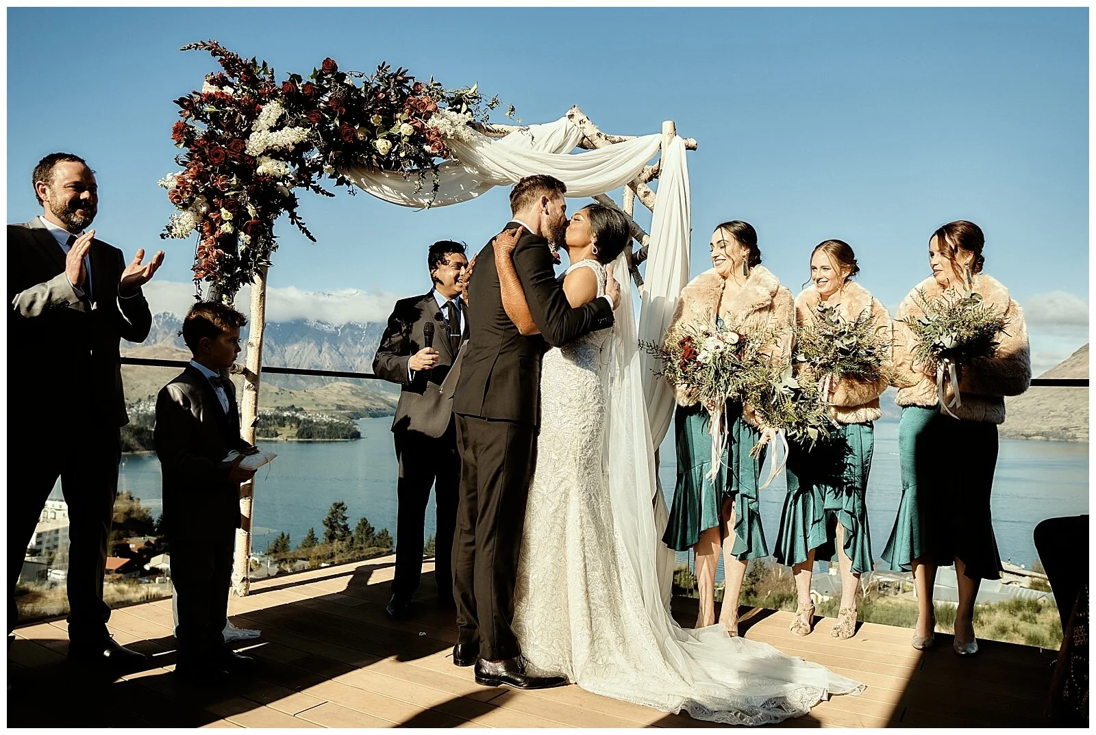 Queenstown Heli Photoshoot and Elopement Wedding at Kamana Lakehouse. Beautiful Sikh Indian Wedding Ceremony followed by a Civil Wedding Ceremony on the Sunshine Terrace.