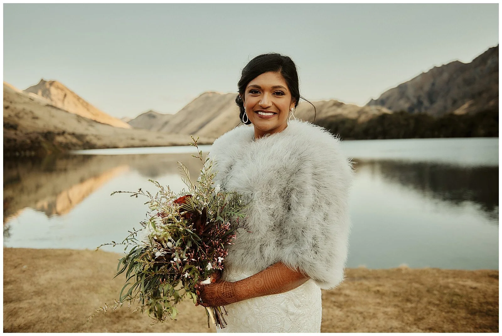 Queenstown Heli Photoshoot and Elopement Wedding at Kamana Lakehouse. Beautiful Sikh Indian Wedding Ceremony followed by a Civil Wedding Ceremony on the Sunshine Terrace.