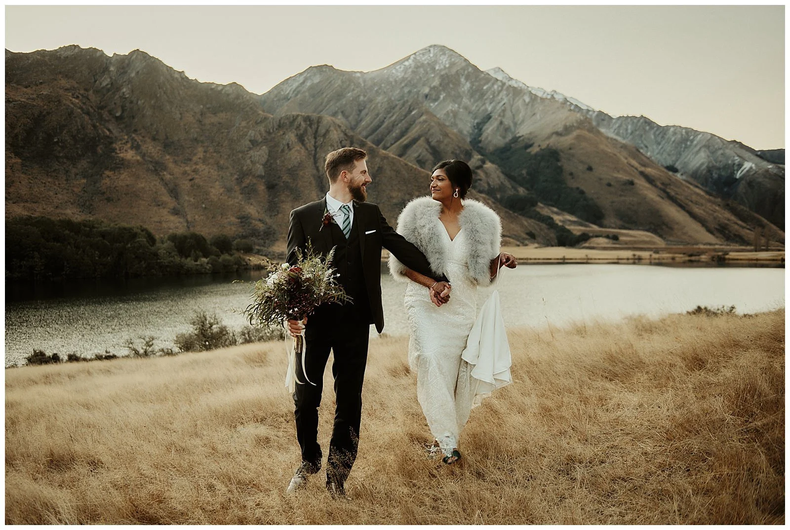 Queenstown Heli Photoshoot and Elopement Wedding at Kamana Lakehouse. Beautiful Sikh Indian Wedding Ceremony followed by a Civil Wedding Ceremony on the Sunshine Terrace.