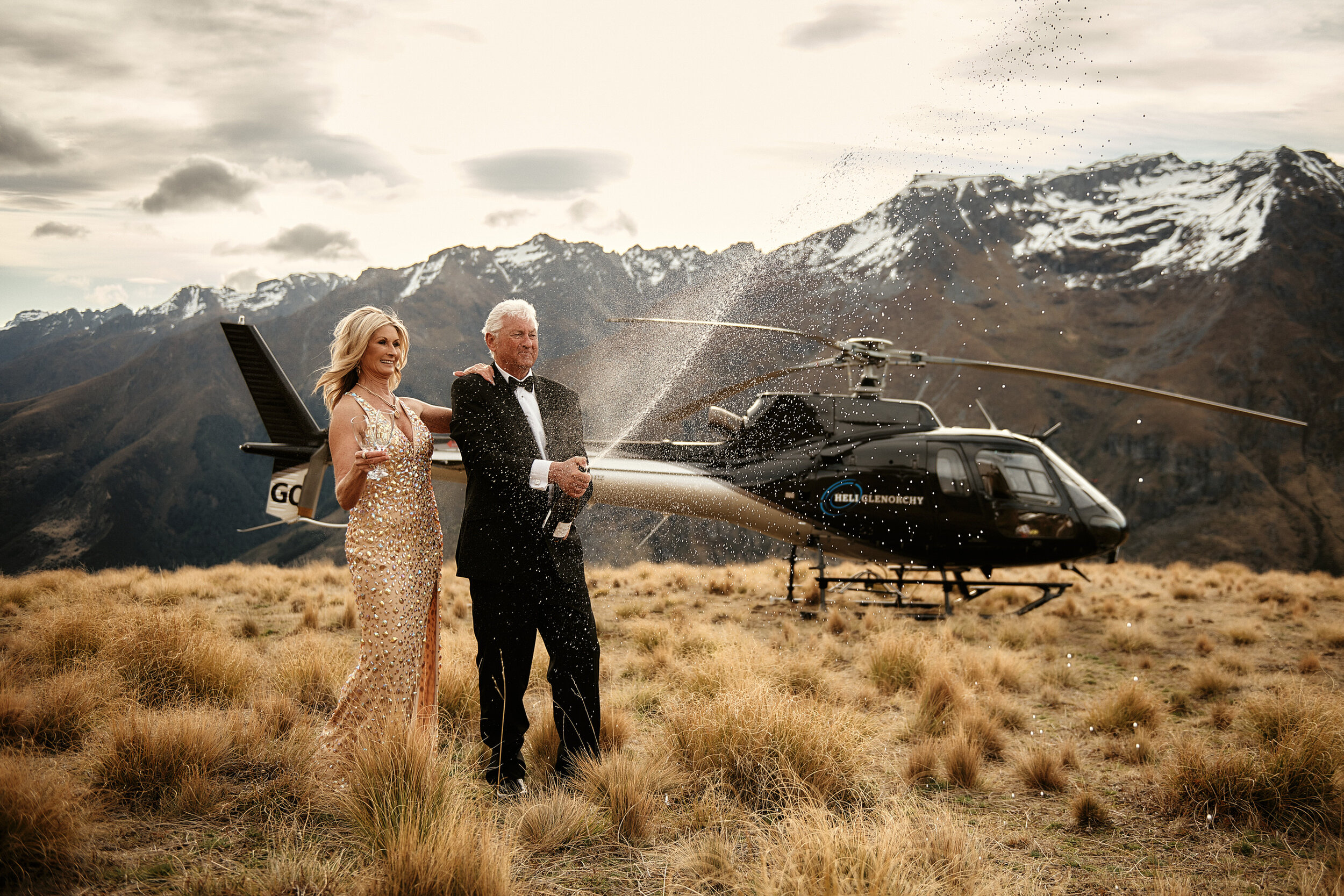 Queenstown Heli Wedding Anniversary Vow Renewal