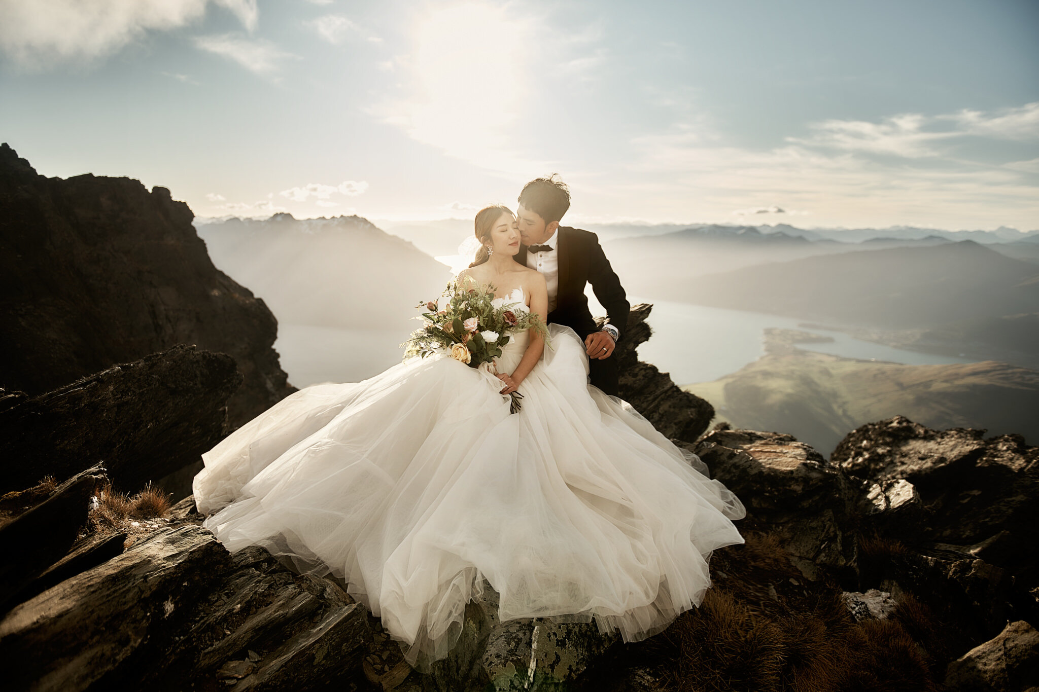 Sabrina and Wilson's Queenstown Heli Pre-Wedding Shoot at Remarkables