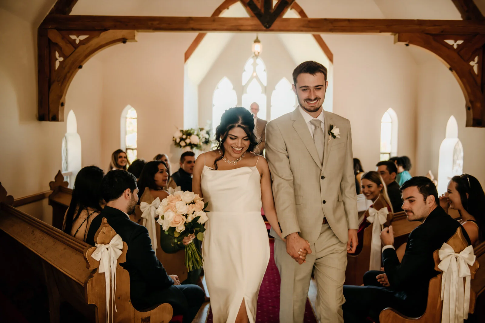 Lily and Ben's Queenstown Stoneridge Chapel by the Lake Wedding