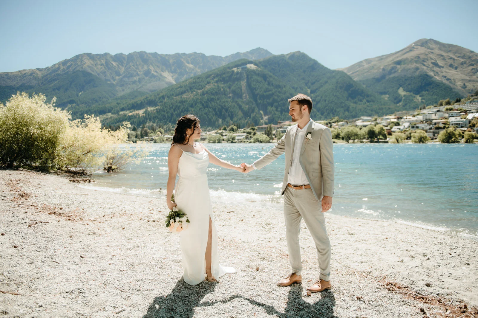 Lily and Ben's Queenstown Stoneridge Chapel by the Lake Wedding