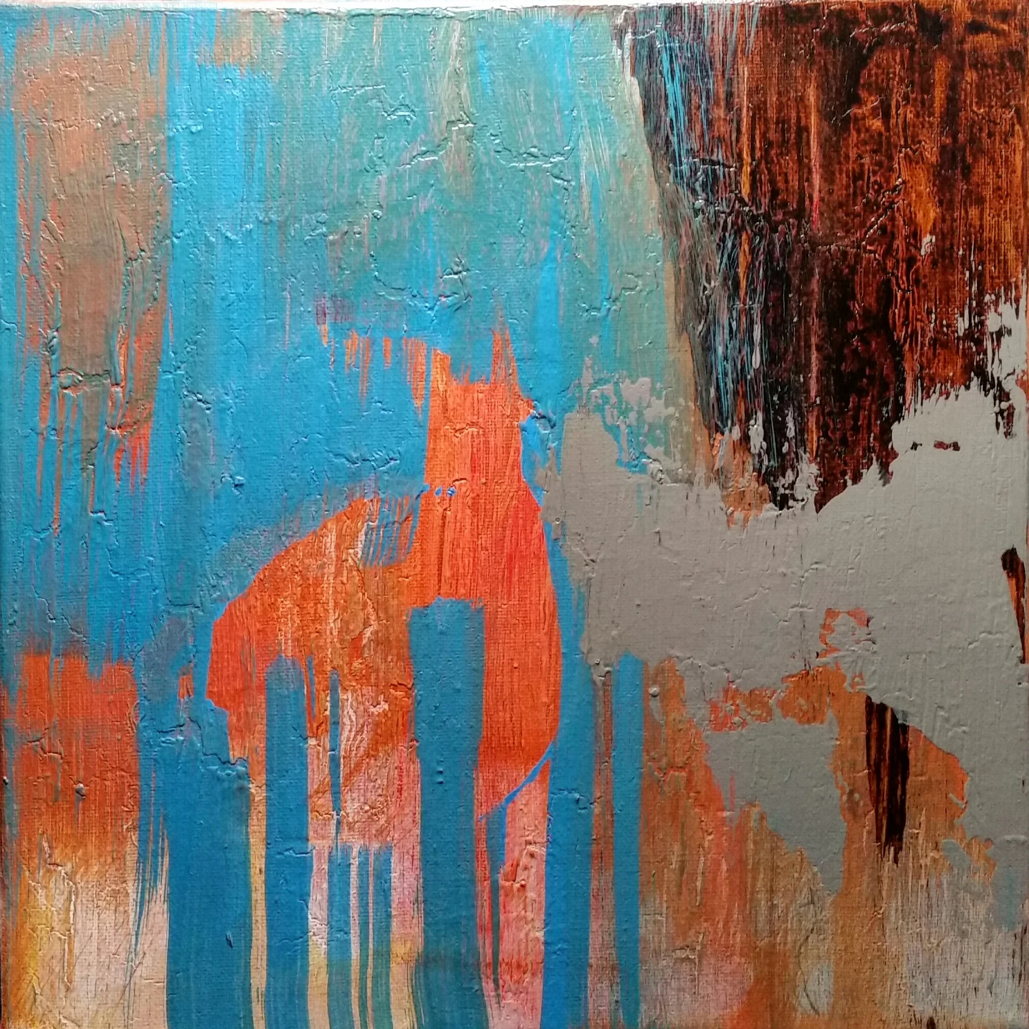 ERROR. ERROR. / acrylic + ink / 12" x 12" on canvas