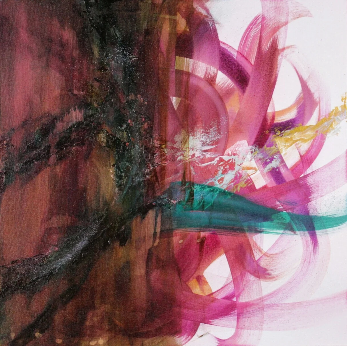 THICKET / acrylic + ink / 24" x 24" on canvas