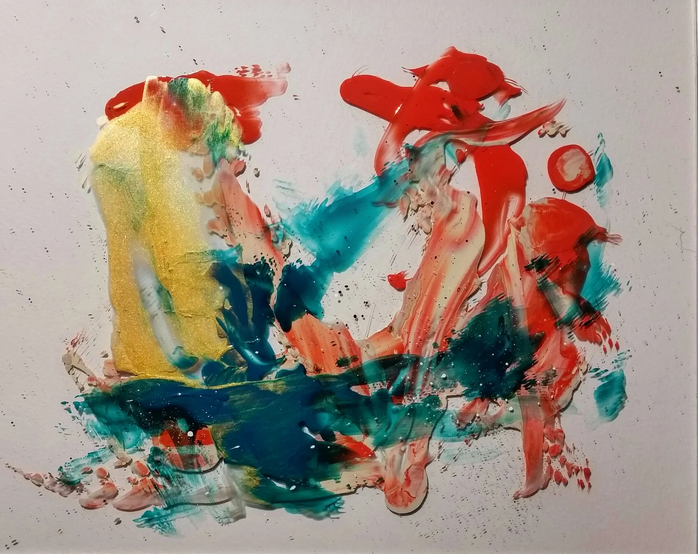 PETRI No.2 / acrylic + ink / on glass