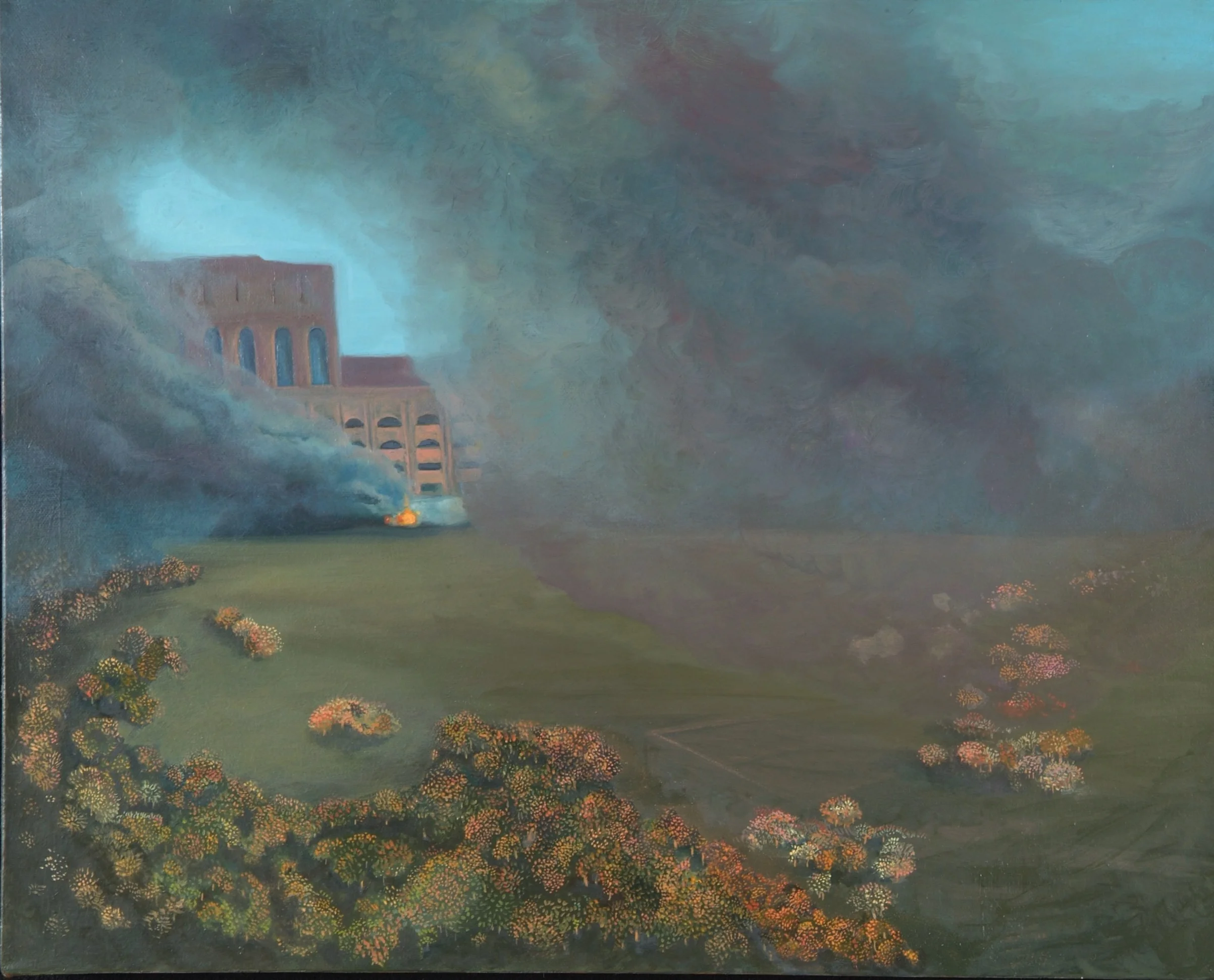 Smoke filled landscape