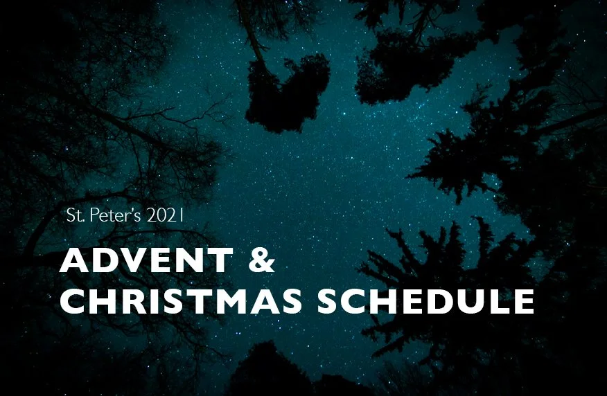 2021 Advent &amp; Christmas Schedule -